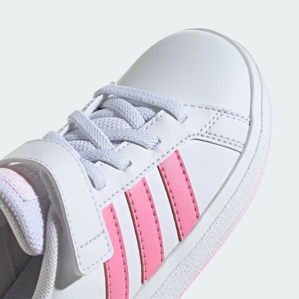 Big Girl Grand Court 2.0 Sneakers by adidas White Pink Size 4.5 New With Tags